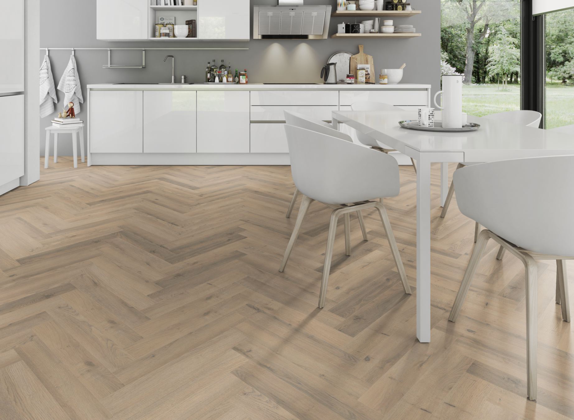 CLANE HERRINGBONE SUPER LONG JK ¥39,600 Lignum Fusion Premium Greige Oak Herringbone - Wood Innovations